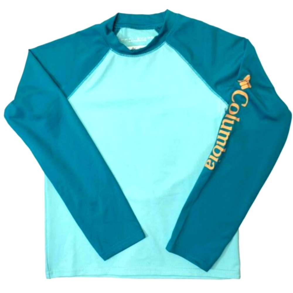COLUMBIA Steamboat Rock Long Sleeve Rashguard Sunguard Water Shirt Kids Youth